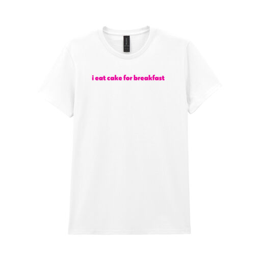 i eat cake for breakfast pink slogan Thumbnail