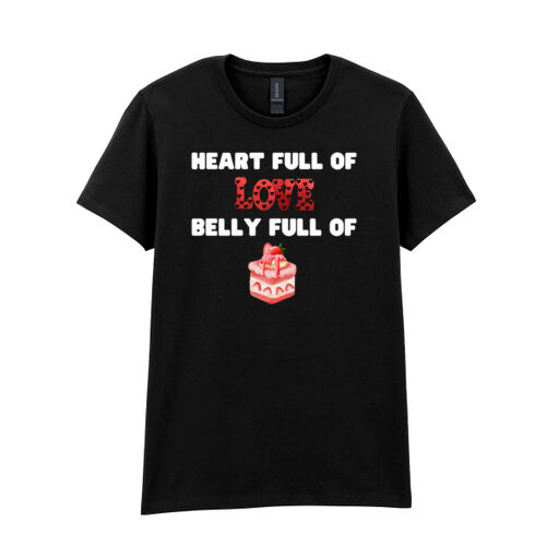 Heart full of love black tee Thumbnail